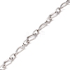 Non-Tarnish 304 Stainless Steel Rhombus & Heart Link Chains CHS-F017-08P-3