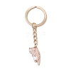 2Pcs Cat Shaped Alloy Enamel Keychains KEYC-JKC01065-4