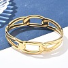 304 Stainless Steel Bangles AJEW-P127-05G-2