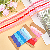 4 Cards 2 Styles  Polyester Wavy Fringe Trim Ribbon DIY-GF0009-48H-4