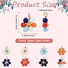 8Pcs 8 Colors Glass with 304 Stainless Steel Pendants GLAA-YW0005-76-2