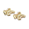 Brass Clear Cubic Zirconia Pendants KK-G446-13G-3