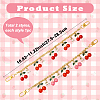 2Pcs 2 Styles Acrylic Red Pink Cherry Charm Brass & Aluminium Bag Decorative Chains PURS-SC0001-04-2