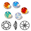 Light AB Style Eletroplate K9 Glass Rhinestone Cabochons RGLA-J033-B-LA-1