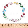Platinum Tone Brass Micro Pave Cubic Zirconia Tennis Bracelets BJEW-B160-12P-5