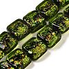 Handmade Dichroic Foil Glass Beads Strands DICH-U001-07B-1