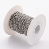 Tarnish Resistant 304 Stainless Steel Cable Chains CHS-K003-01P-0.4MM-3