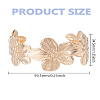1Pc Floral Iron Cuff Bangles for Women BJEW-LP0004-11-2