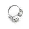 304 Stainless Steel Cuff Ring Components SA-CBA37BC-17E-P-1