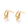 Brass Stud Earring Findings KK-N263-25G-1