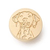 Golden Tone Wax Seal Brass Stamp Heads AJEW-U008-03G-02-1