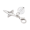 Clear Acrylic & Alloy Star & Moon & Planet Pendant Decorations X-HJEW-JM03051-5