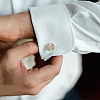 DIY Blank Dome Brass Cufflink Making Kits BUTT-DC0001-14-6