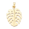 Leaf Rack Plating Alloy Big Pendants FIND-N005-50G-1