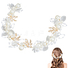 Alloy & Rhinestone & Resin Floral Hair Bands Embellishments for Women OHAR-WH20009-02B-1