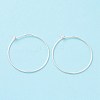 925 Sterling Silver Hoop Earring Findings STER-D035-24S-1