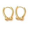 Real 18K Gold Plated 304 Stainless Stee Hoop Earrings LS-EJEW-U009-02G-02-1