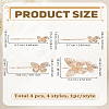 4Pcs Alloy Hair Bobby Pins PHAR-LP0002-35-2