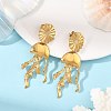 304 Stainless Steel Stud Dangle Earrings for Women EJEW-JE07475-02-1