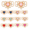 14Pcs 7 Colors Alloy Rhinestone Shoelace Charms FIND-GO0001-51-1