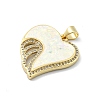Brass Micro Pave Clear Cubic Zirconia Pendants KK-A221-19C-G-2