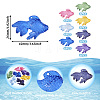 42Pcs 7 Colors Transparent Acrylic Pendants MACR-TA0001-57-4