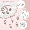 10Pcs 5 Styles 304 Stainless Steel Lobster Claw Clasps STAS-CJ0003-24-3