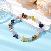 Natural Mixed Gemstone Chips Stretch Bracelets BJEW-JB11069-2