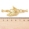 Rack Plating Brass Micro Pave Clear Cubic Zirconia Fold Over Clasps KK-S384-06G-3