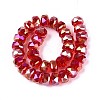 Electroplate Transparent Glass Beads Strands EGLA-N022-04A-D12-2