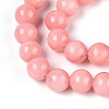 Dyed Natural Mashan Jade Round Beads Strands G-T139-8mm-67B-4