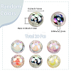 20Pcs UV Plating Acrylic Printed Beads TACR-SC0001-46A-2