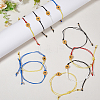 FIBLOOM 10Pcs 5 Colors Alloy Sunflower Link Bracelets Set BJEW-FI0001-62-5