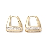 Bag Clear Cubic Zirconia Hoop Earrings EJEW-M216-04G-2