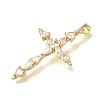 Brass Micro Pave Clear Cubic Zirconia Pendants CU-CBA9883-05F-G-2