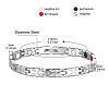 SHEGRACE Stainless Steel Panther Chain Watch Band Bracelets JB679A-3