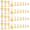   60Pcs 10 Styles Brass Ice Pick Pinch Bails for Pendant Making KK-PH0009-95-1