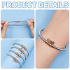 BENECREAT 4Pcs Iron Round Chains Stretch Bracelets Set BJEW-BC0001-24-4