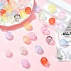 100Pcs Luminous Transparent Acrylic Bead Caps TACR-CJ0001-76-6