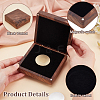 Square Wooden Single Coin Storage Boxes CON-WH0089-55-3