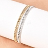 Two Tone 304 Stainless Steel Cuff Bangles for Women SA-H001-07GP-2