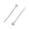 Anti-Tarnish Rhodium Plated 925 Sterling Silver Eye Pins STER-M117-04B-P-2