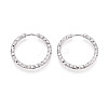 304 Stainless Steel Hoop Earrings STAS-T074-19P-1