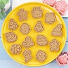 Christmas Themed Plastic Cookie Cutters BAKE-PW0007-028-3