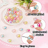 125Pcs 5 Colors Transparent Acrylic Beads TACR-PA0001-25-6