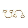 304 Stainless Steel Heart Clip on Nose Rings AJEW-A062-01B-G-3