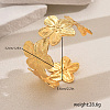 Luxurious Brass Flower Cuff Bangle for Parties and Events DO6494-2-2