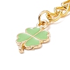 St.Patrick's Day Clover Alloy Enamel Charms Keychains KEYC-JKC00367-02-3