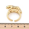 Brass Micro Pave Clear Cubic Zirconia Cuff Rings for Women Men RJEW-Z080-02G-5