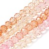 Transparent Painted Glass Beads Strands X1-DGLA-A034-T6mm-A20-2
